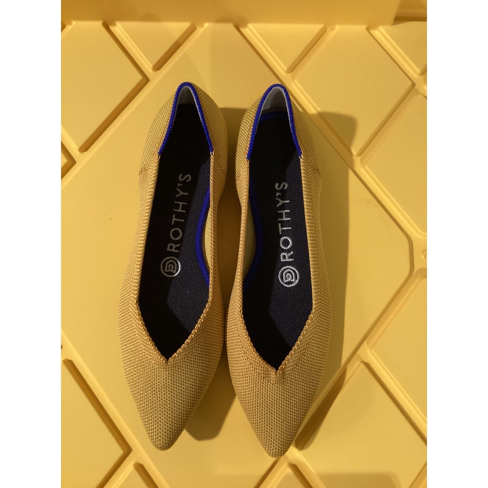Rothys The Point Knit Pointed Toe Flats Womens 6.5 NWOT